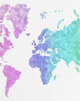 Plakat - Jude watercolor world map