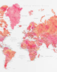 Plakat - Tatiana world map in Spanish