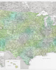Poster - Highly detailed map of the United States, Oriole