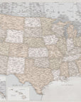 Plakat - Highly detailed map of the United States, Lucille