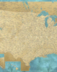 Poster - Highly detailed map of the United States, Lexy