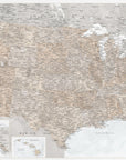 Poster - Highly detailed map of the United States, Calista