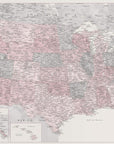 Poster - Highly detailed map of the United States, Madelia