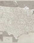 Poster - Highly detailed map of the United States, Gentry