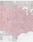 Poster - Highly detailed map of the United States, Gopi