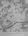 Poster - Gray vintage map of Frankfurt Germany