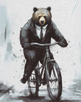 Plakat - Bear on bike