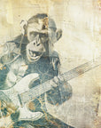 Plakat - Music Art Illustration 07 Guitar monkey