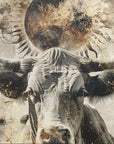 Poster - Cow Animal Vintage Art Illustration Wallart 04
