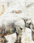 Poster - Elephant Animal Vintage Art Illustration Wallart 07