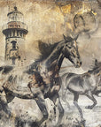 Plakat - Horse Animal Vintage Art Illustration Wallart 17