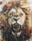 Plakat - Lion Animal Vintage Art Illustration Wallart 17
