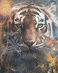 Poster - Tiger Animal Vintage Art Illustration Wallart 06