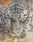 Poster - Tiger Animal Vintage Art Illustration Wallart 17