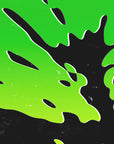 Plakat - Lime Green with Black Splash