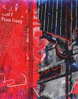 Plakat - Collage Architecture Red