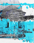 Plakat - Collage Architecture Blue