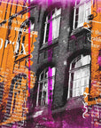 Plakat - Collage Architecture Orange and Pink