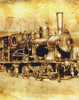Poster - Train Sepia Illustration 14