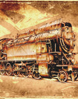 Plakat - Train - Sepia Illustration 48