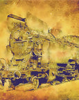 Plakat - Train - Sepia Illustration 49