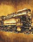 Poster - Train - Sepia Illustration 70