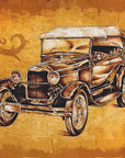 Plakat - Classic Car - Sepia Illustration 80