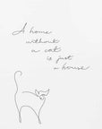 Plakat - Minimalist Cat Home Quote