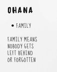 Plakat - Ohana Family Meaning