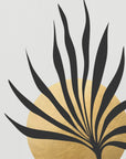 Poster - Tropical sun and palm leaf