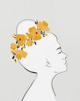 Plakat - Floral Sanyu portrait
