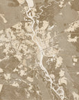 Poster - Sepia map of Kiev (pre-war)