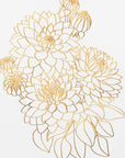 Plakat - Pacey bouquet in gold