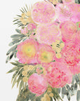 Plakat - Rekha floral art in light pink watercolor