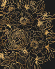 Poster - Nanette bouquet in gold and black