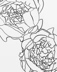 Plakat - Sally's peonies in black and white