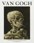 Plakat - Head of a skeleton with a burning cigarette - Admen.dk
