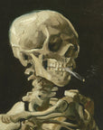 Plakat - Head of a skeleton with a burning cigarette - Admen.dk