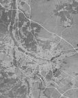 Poster - Gray vintage map of Nuremberg Germany