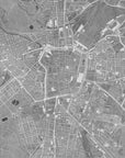 Plakat - Gray vintage map of Leipzig Germany