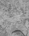 Poster - Gray vintage map of Essen Germany