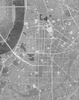 Poster - Gray vintage map of Düsseldorf downtown Germany