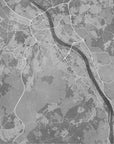 Poster - Gray vintage map of Bonn Germany
