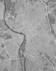 Plakat - Gray vintage map of Toulouse France