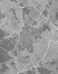 Poster - Gray vintage map of Saint Etienne France
