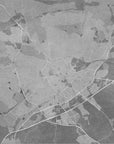 Poster - Gray vintage map of Nîmes France