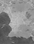 Plakat - Gray vintage map of Marseille France