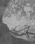 Plakat - Gray vintage map of Le Havre France