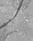 Plakat - Gray vintage map of Angers downtown France