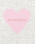 Plakat - Pink Heart Learn Quote